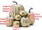 Halloween Lifelike Simulation Foam Pumpkins Set Fall Harvest Home Party Supplies (White Gold, One Size)